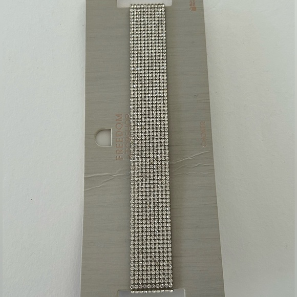 Topshop Freedom Silver Rhinestone Choker Necklace - NWT - Picture 5 of 9